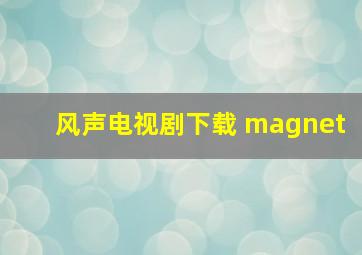 风声电视剧下载 magnet